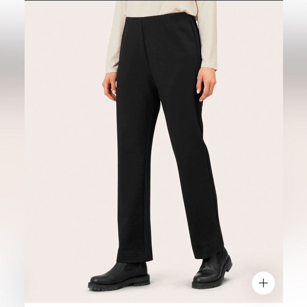 New Masai Copenhagen Paige‎ Straight Ponte Pants Trousers in Black